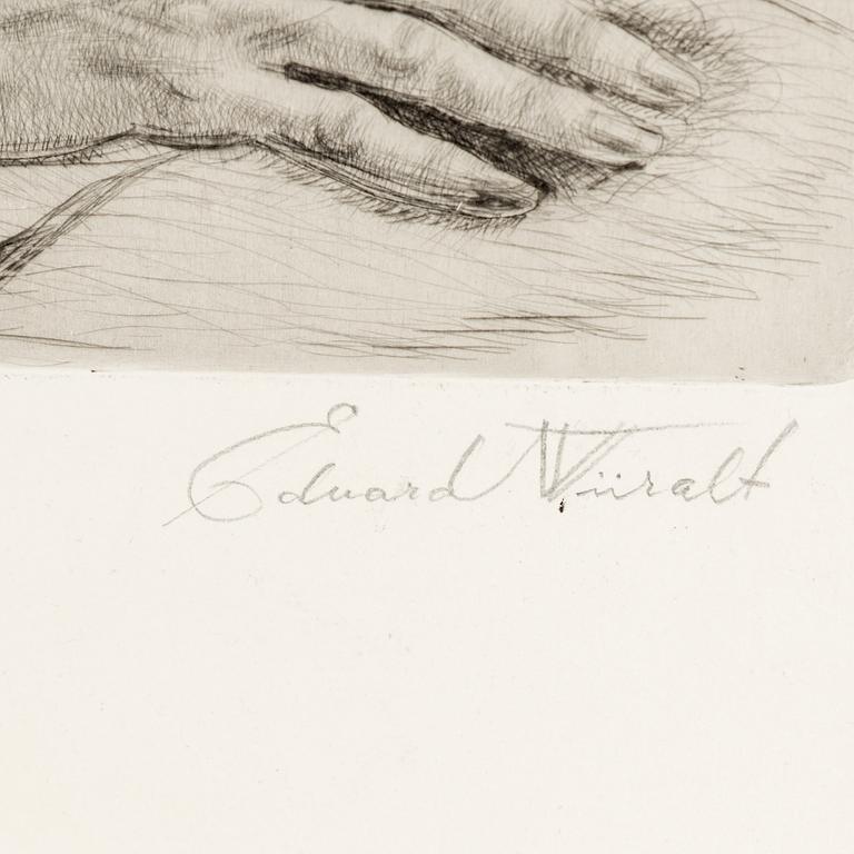 EDUARD WIIRALT, dry point, signed. Executed 1937.