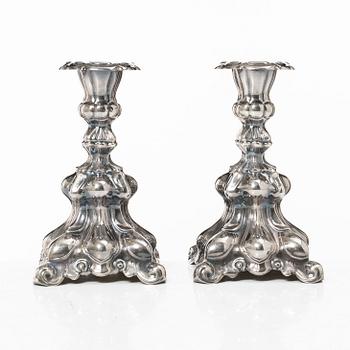 Candelsticks, a pair, silver, TESI, Gothenburg, 1959.