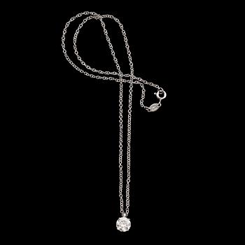 HÄNGE MED KEDJA, 18 k vitguld, briljantslipad diamant ca 1.73 ct.