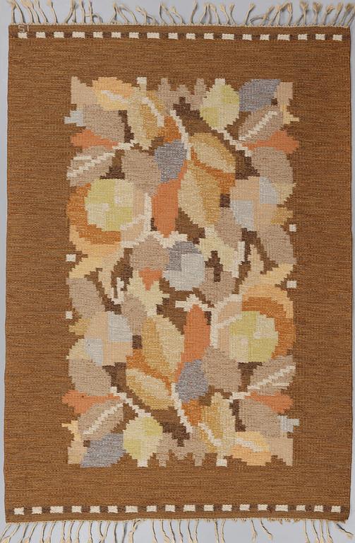 MATTA, rölakan, Ingegerd Silow, monogramsignerad, 201  x 140 cm, 1900-talets andra hälft.
