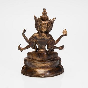 USHNAVISAJAYA, skulptur, mässing, Tibet, 1900-talets senare hälft.