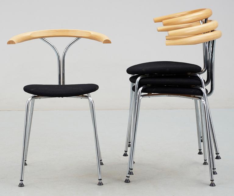 STOLAR, 4 st,  Björn Alge, Lindlöfs Interiör, Lammhult. Stämpelmärkta.