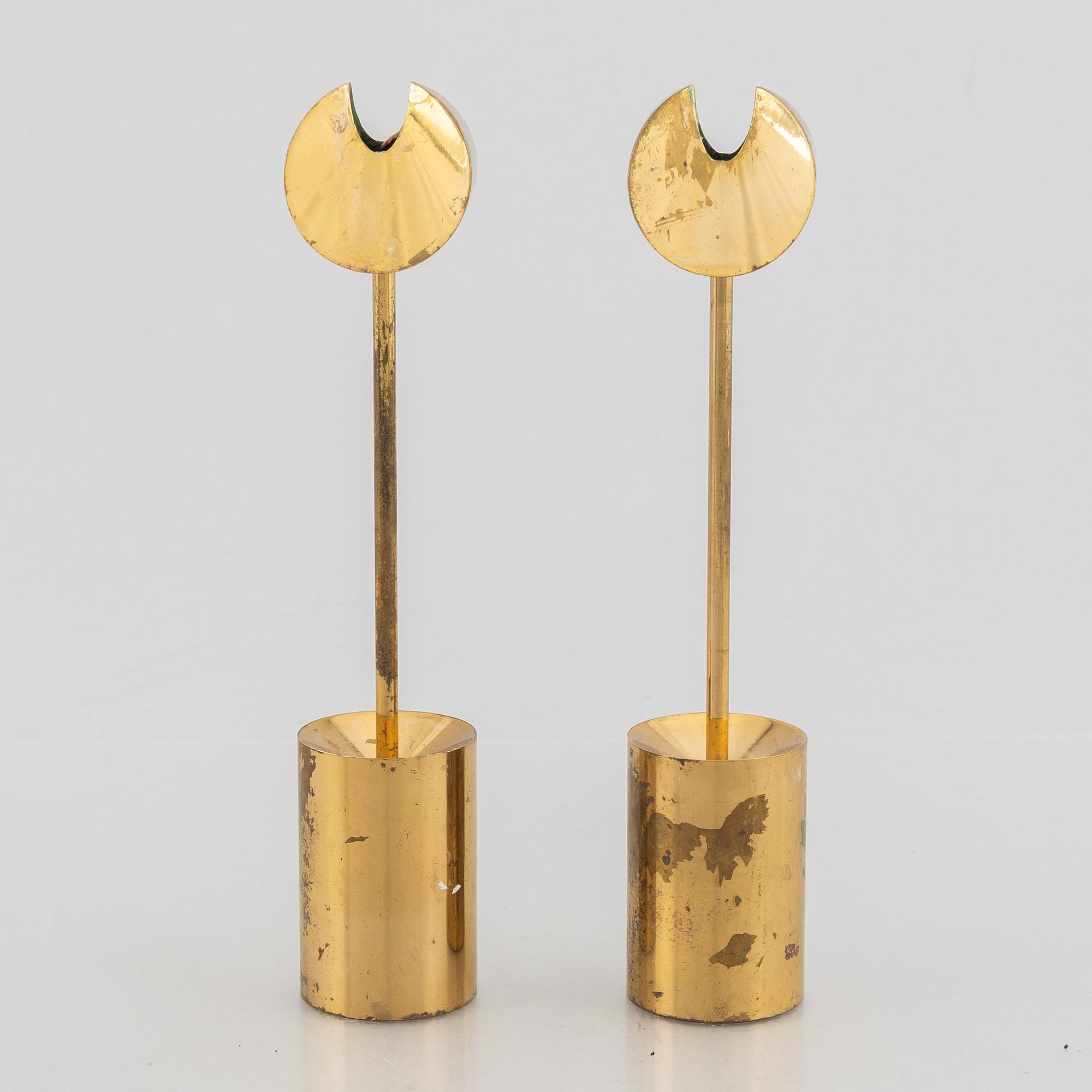 Pierre Forssell, a pair of candleholders, "Aniara", Skultuna.