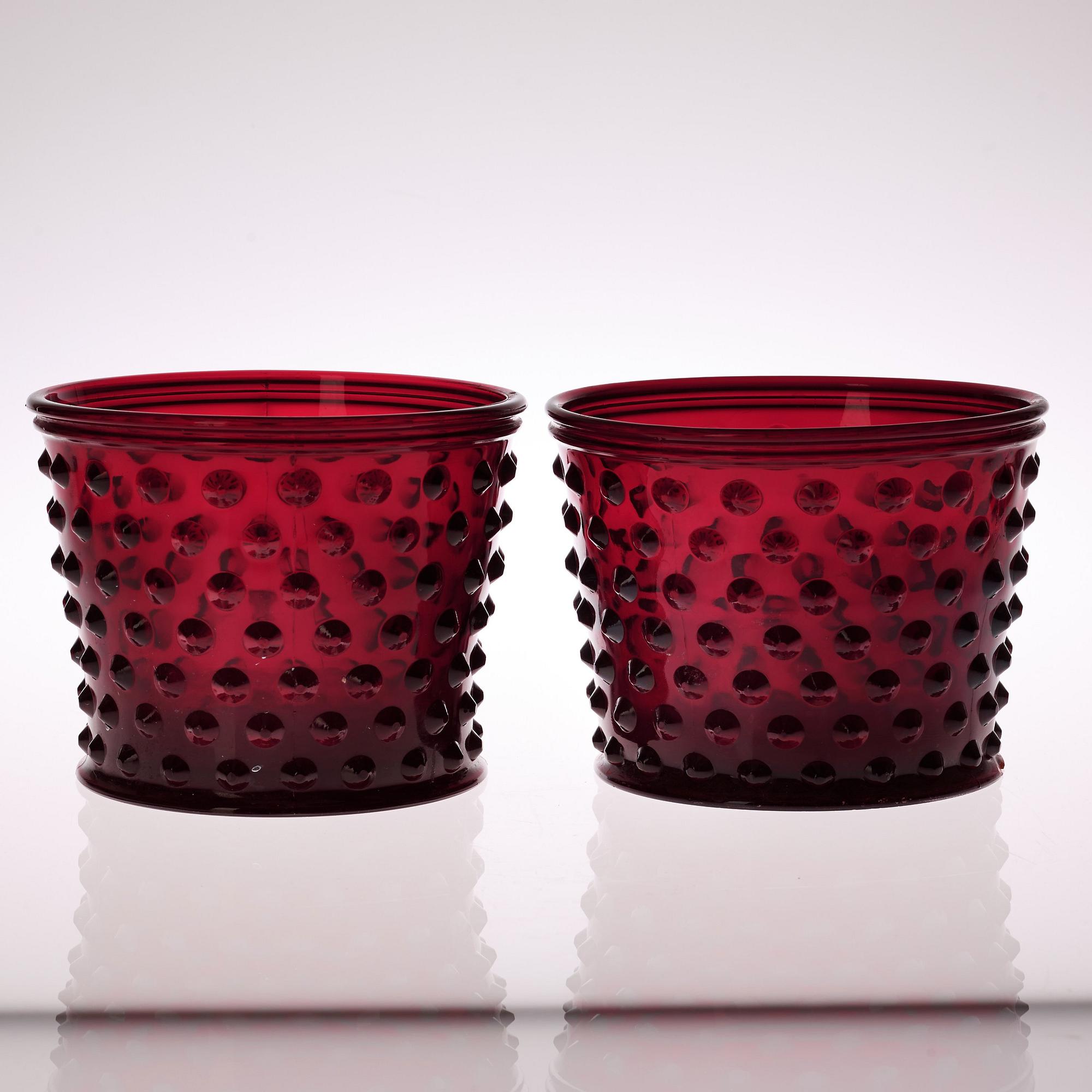 A pair of Josef Frank 'Hortus' cast glass jardinières, Reijmyre for Svenskt Tenn.