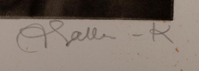 AKSELI GALLEN-KALLELA, Heliogravyr, signerad.
