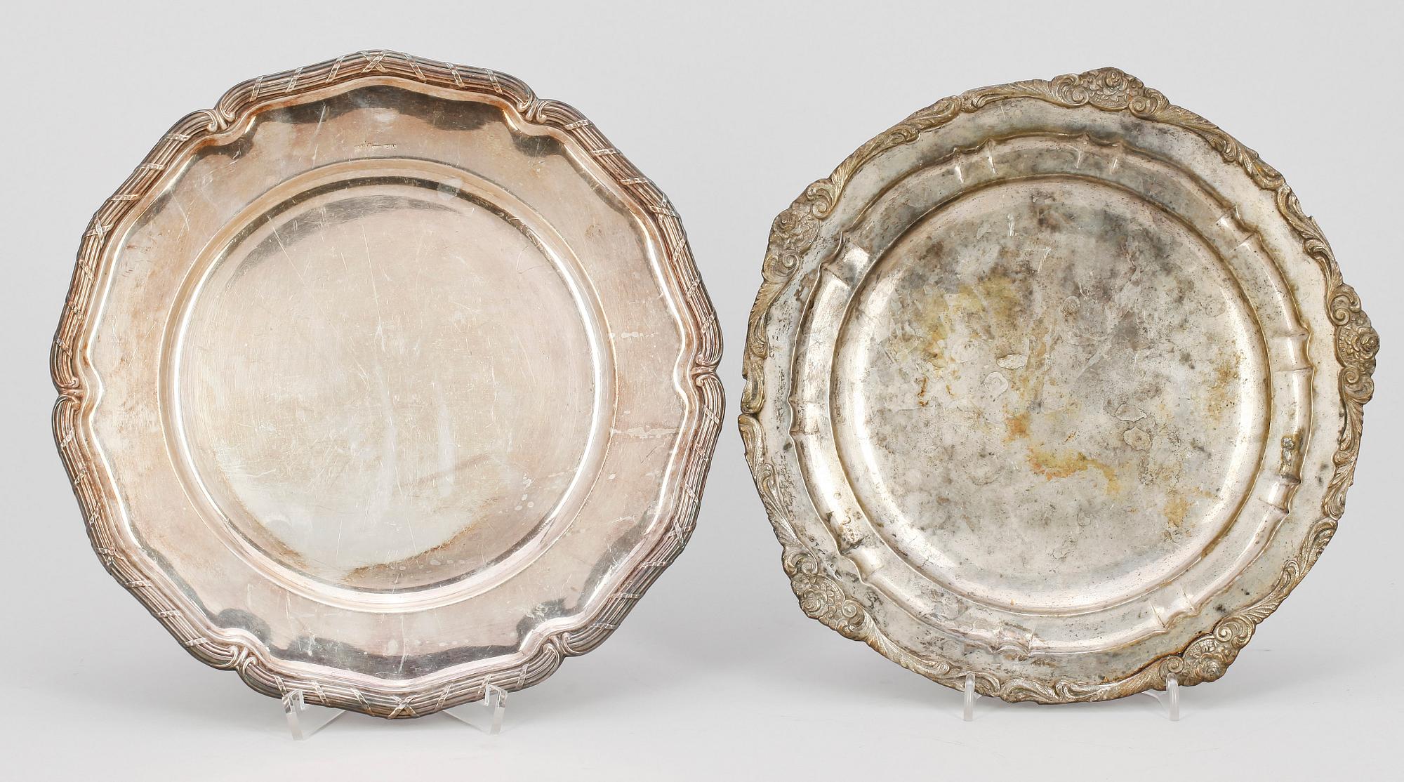 FAT, 2 st, silver, Sverige/Baltikum, 1800 resp 1900-tal. Totalvikt ca 820 g.