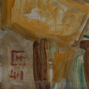 HUGO GEHLIN, Oil on åanel, signed and dated -44.