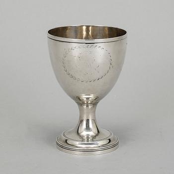 VINKALK, silver, William Bateman, England, 1826. Vikt ca 163 g.