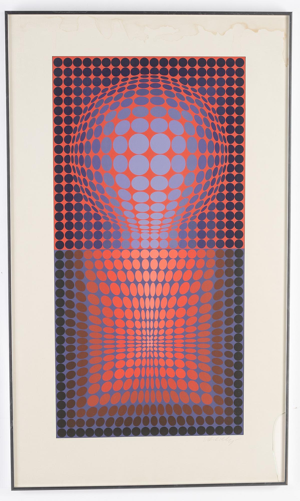 Victor Vasarely, silkscreen in color, signed and numbered 156/190.