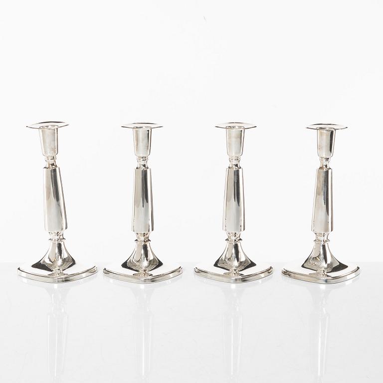 Tore Eldh, candlesticks, 4 pcs, silver K&EC, 1967, Ceson, Gothenburg 1995.