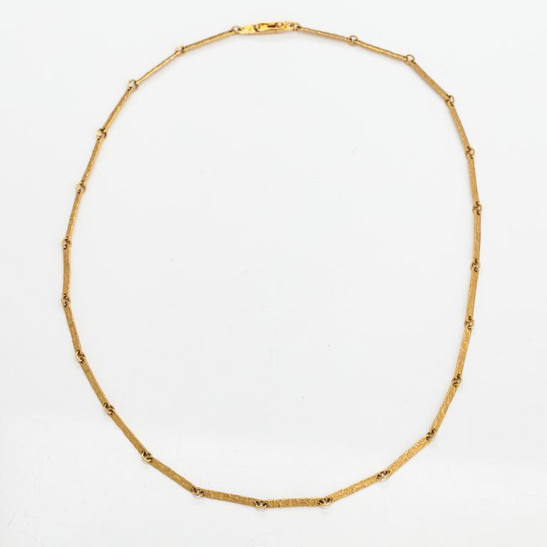 Björn Weckström, "Lapp booms", a 14K gold necklace. Lapponia 1973.