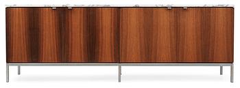90. A Florence Knoll palisander and white marbel sideboard, Knoll International, USA 1960's.