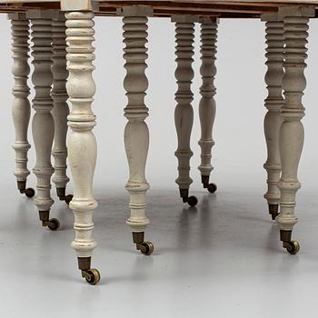 A second half of the 19th century painted dining table.