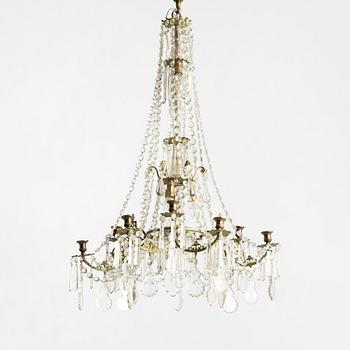 A chandelier, late 19th Century.