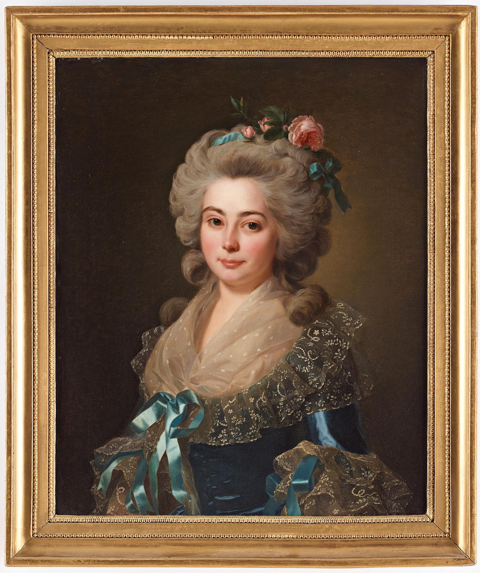 Alexander Roslin, Unknown lady in a blue dress.