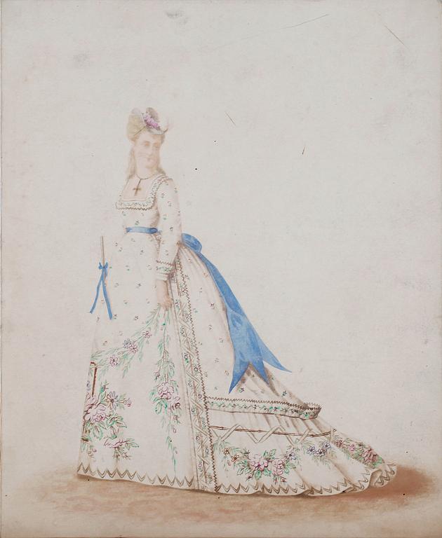 MODEPLANSCHER, 14 st, bla Ernest Leduc, 21 rue des Acacias, Montmartre, Paris 1800-talets andra hälft.