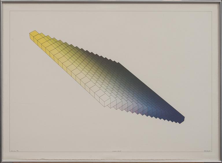 BECK & JUNG (HOLGER BÄCKSTRÖM & BO LJUNGBERG), Computer Ink plot, numrerad 70/90, signerad Beck & Jung 1981.