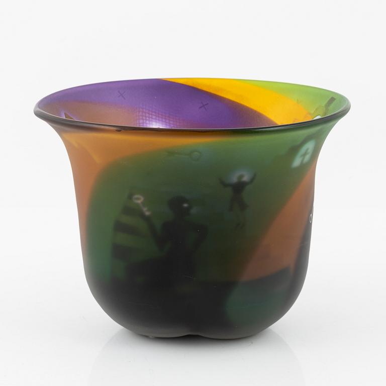 Bertil Vallien, a unique glass bowl, Kosta Boda.