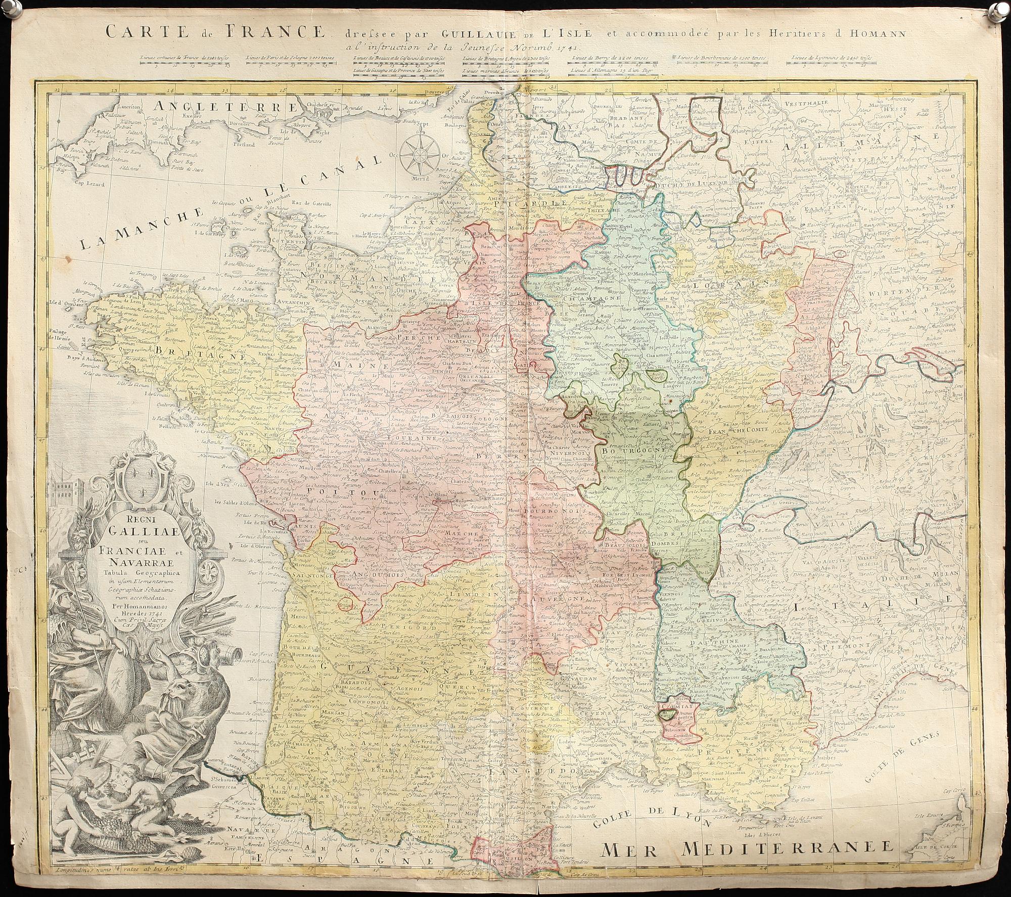 KARTOR, 4 st, Europa, 1700-tal.