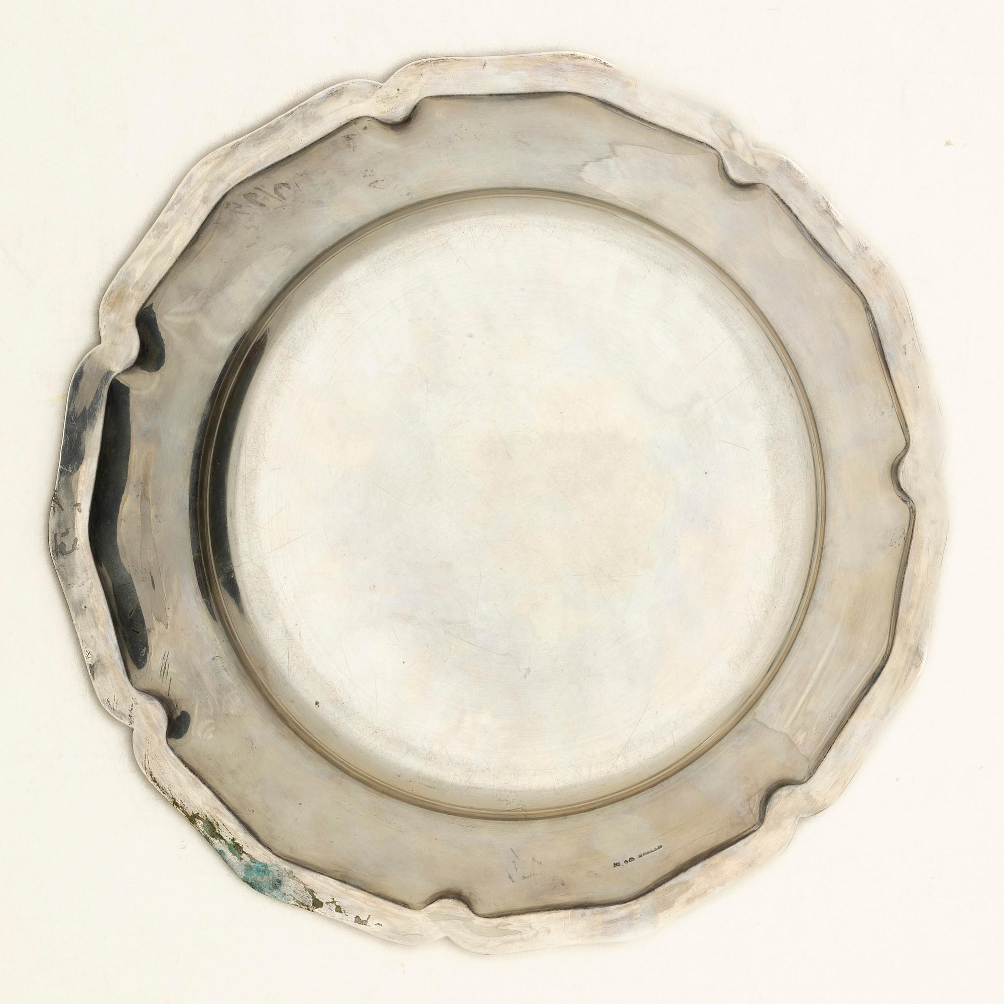 Fat, silver, rokokostil, KG Markströms Guldsmeds Ab, Uppsala 1920.