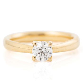 Ring, 18K gold with a brilliant-cut diamond.