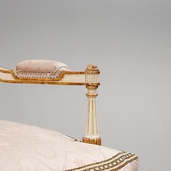 SALONGSGRUPP, 3 delar, Louis XVI-stil, Spanien, 1900-talets första hälft.