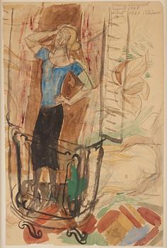 Hilding Linnqvist, On the Balcony, Chinon.