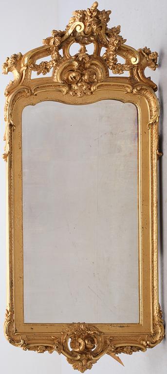 SPEGEL och KONSOLBORD, nyrokoko, 1800-talets slut.