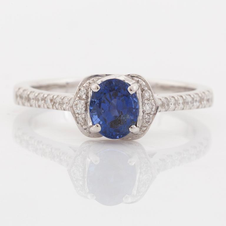 Sapphire and diamond ring.