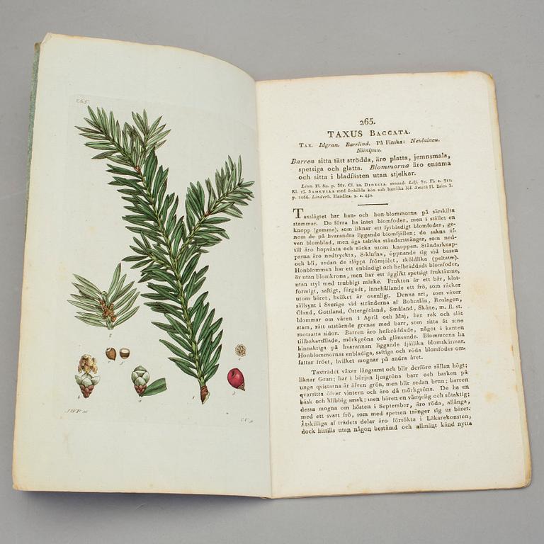 FLORA, 11 häften, "Svensk Botanik" av bla Johan Wilhelm Palmstruch, Stockholm 1805.