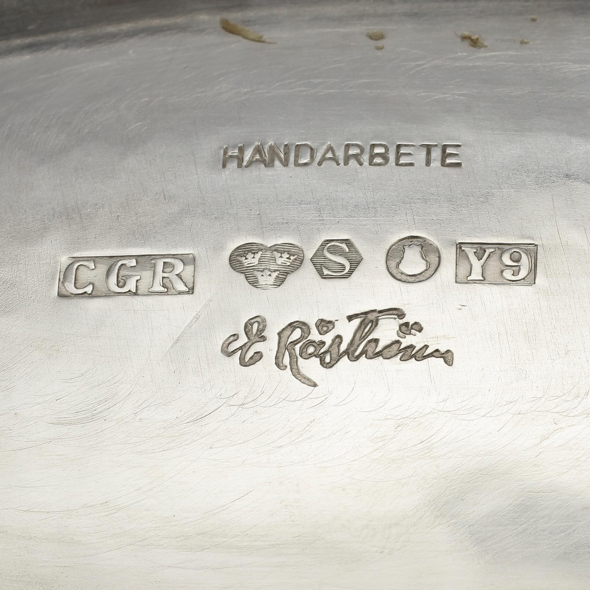 SKÅL, silver, Erik Råström, Stockholm, 1973. Vikt 580 g.