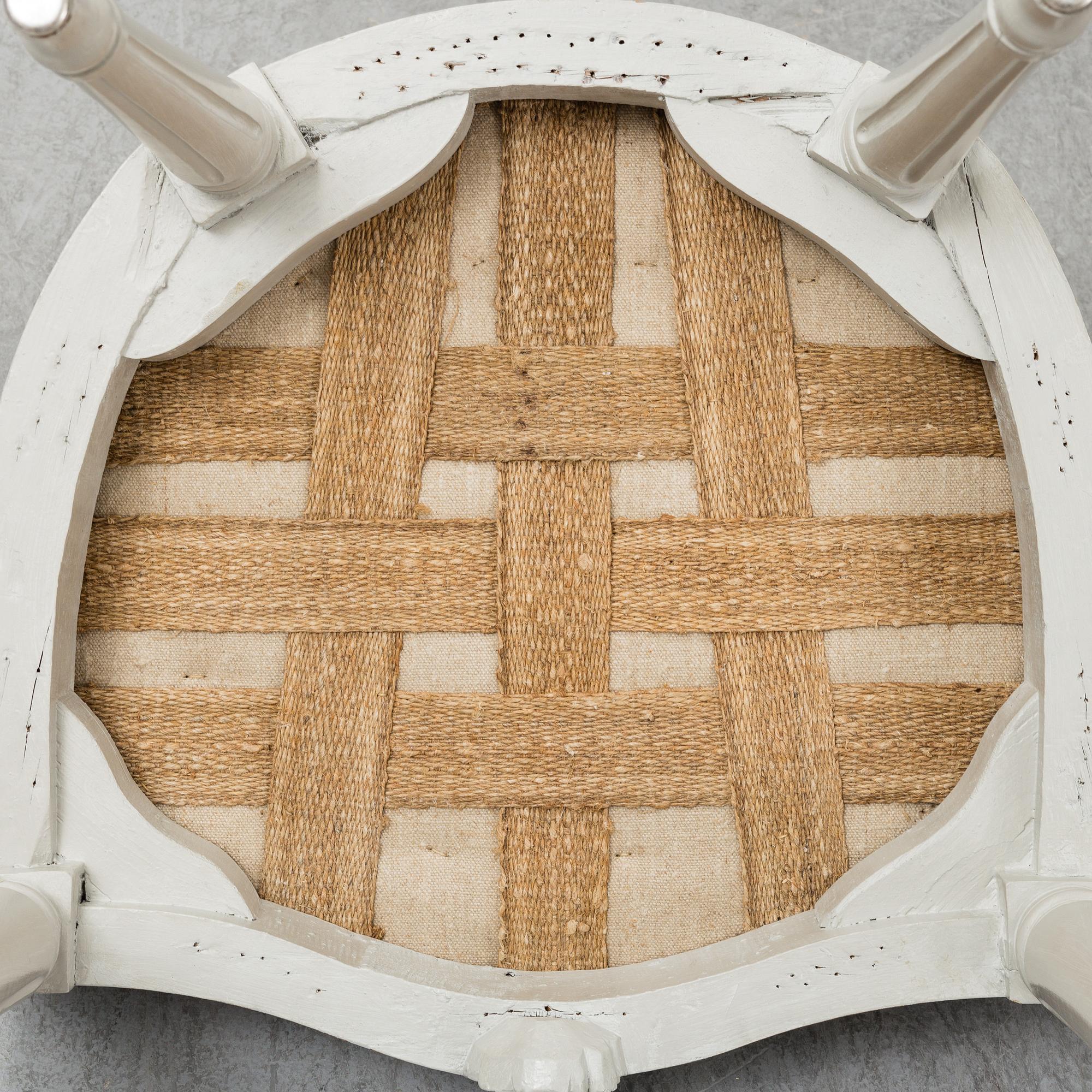 STOLAR 3 st, av Jacob Malmsten (mästare i Stockholm 1780-1788), gustavianska.