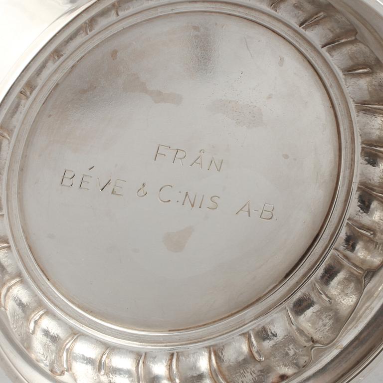 BÄGARE, silver, GAB, Stockholm, 1946, vikt 399 g.