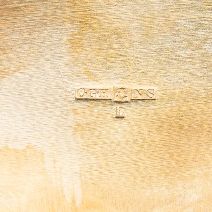 Coffee service 3 dlr CG Hallberg silver plate early 20th century.