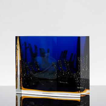 VAS, glas, Pavel Hlava, Bohemia, Tjeckoslovakien, etsad signatur samt etikett.