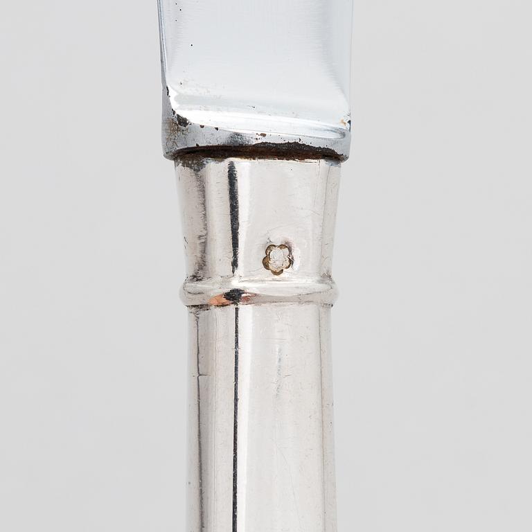 A 24-piece set of Latzko silver cutlery, Pest, Austro-Hungarian Empire 1878-1922.