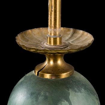 TAKLAMPA, art déco, möjligen Böhlmarks, 1930-tal.