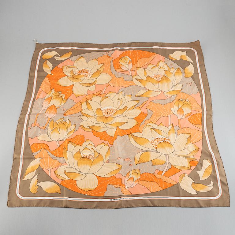 Hermès, Scarf, "Fleurs De Lotus".