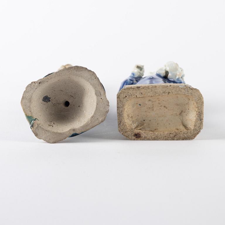Two Chinese porcelain figures, late Qingdynasty and 18th Century.