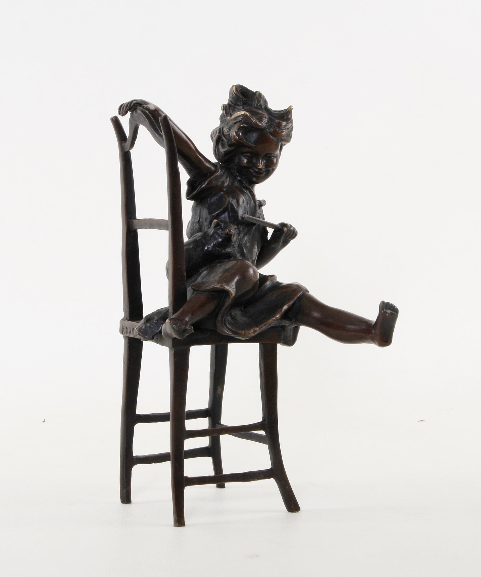 FRANZ IFFLAND, efter, skulptur, patinerad brons.