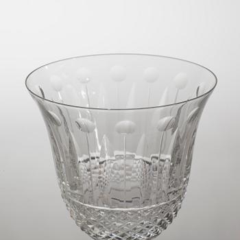 A glass tableware collection of 61 pcs, "Tommy" by Saint-Louis, France, late 20th century.