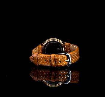 ARMBANDSUR, Zenith, förgyllt/stål, läderarmband.