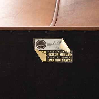 Børge Mogensen, a model 2192 'Kupé' leather sofa, Fredericia Stolefabrik, Denmark.