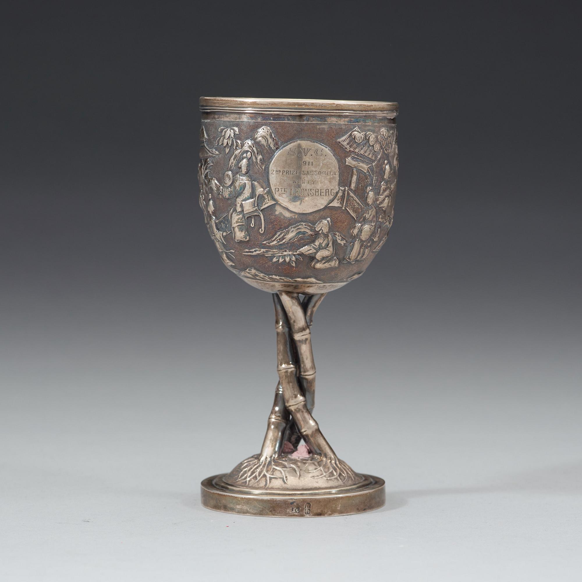 An export silver goblet, early 20th Century.