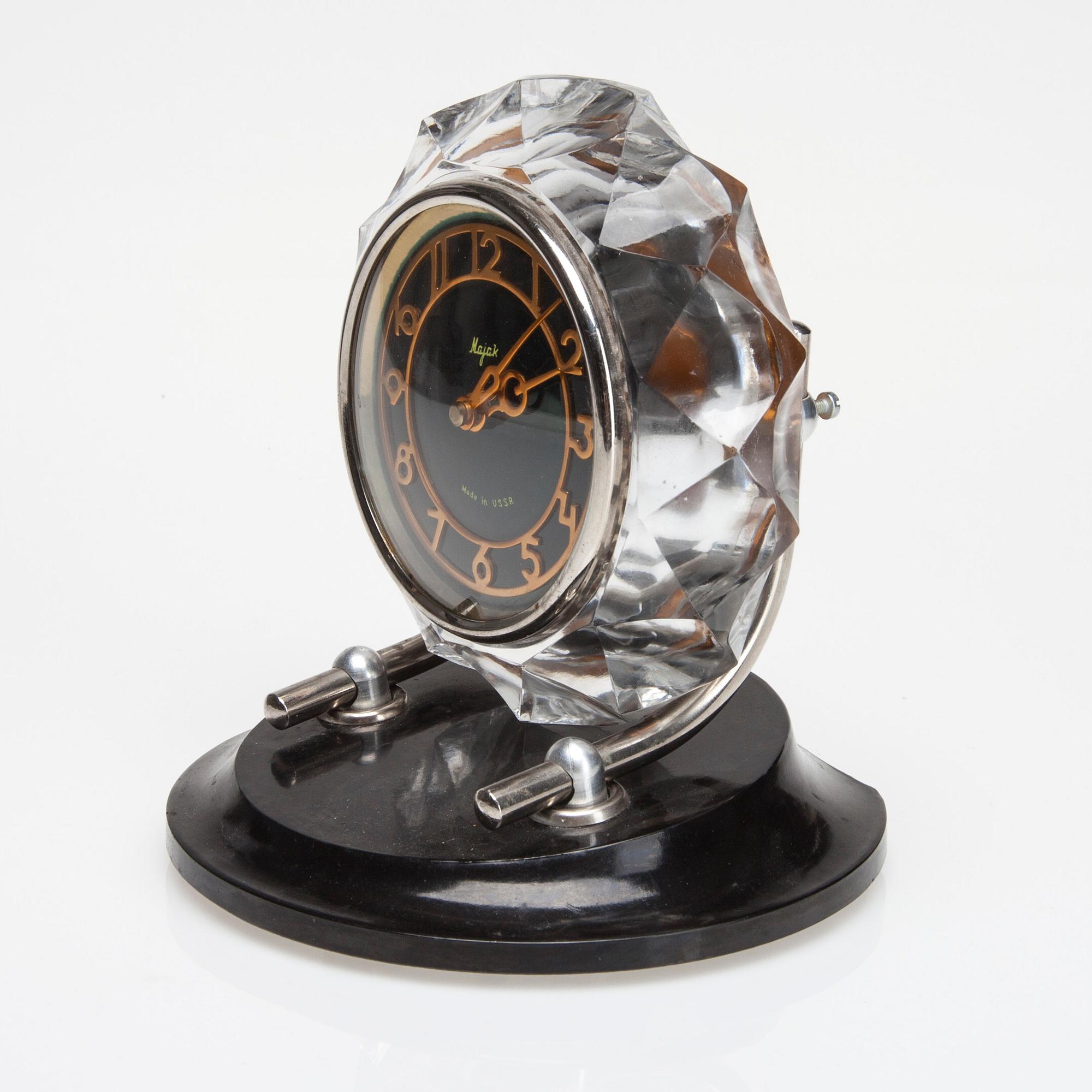 MANTEL CLOCK, Majak, USSR, 1960s/70s.