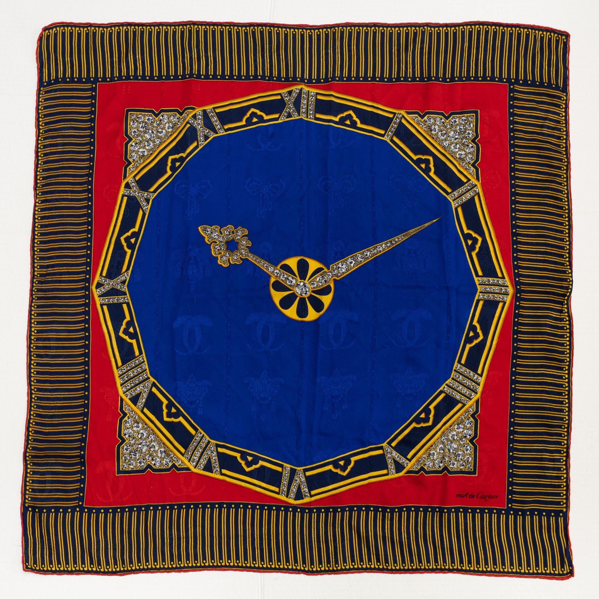 Cartier a must de Cartier silk scarf. Bukowskis