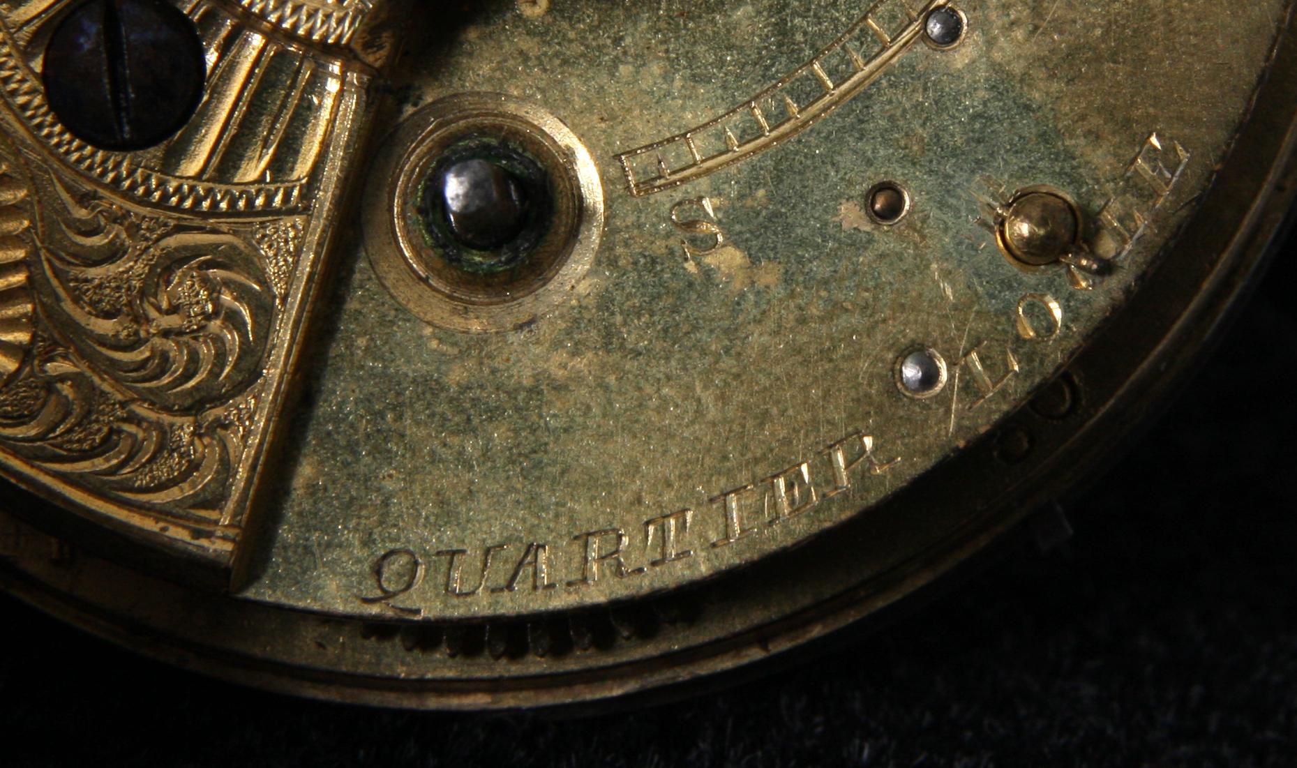 FICKUR, delvis silver, 1700/1800-tal.