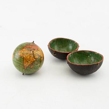Reseglob med etui, av T. Harris & Son (globfabrikörer verksamma i London, 1802-1907), daterad 1812.