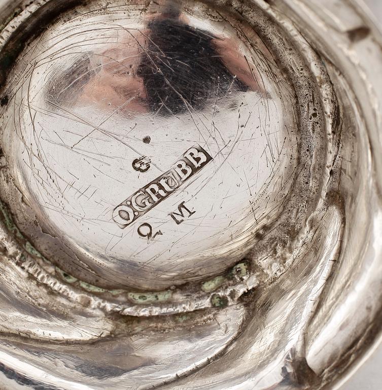 BÄGARE, silver, Olof Grubb, Hudiksvall, 1794. Vikt ca 107 g.