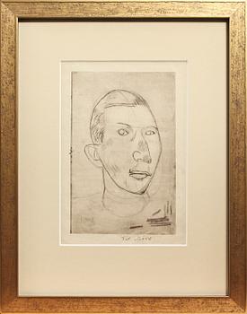 RAGNAR SANDBERG, 3 st, etsning, akvarell samt blandteknik, ej sign.